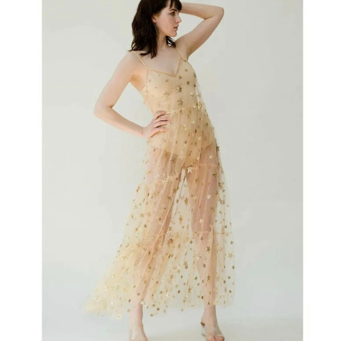 Fairy Shooting Star Mesh Dress Glitter – ReminisceMe