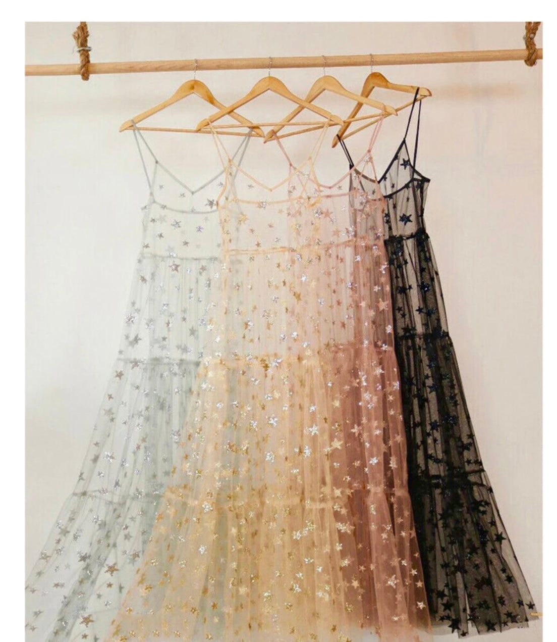 Fairy Shooting Star Mesh Dress Glitter