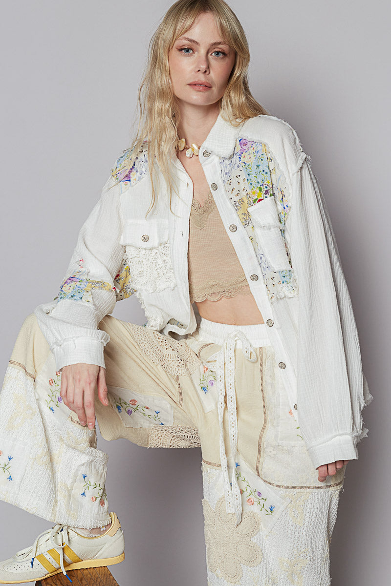 POL Star Dream Patchwork Boho chic Top