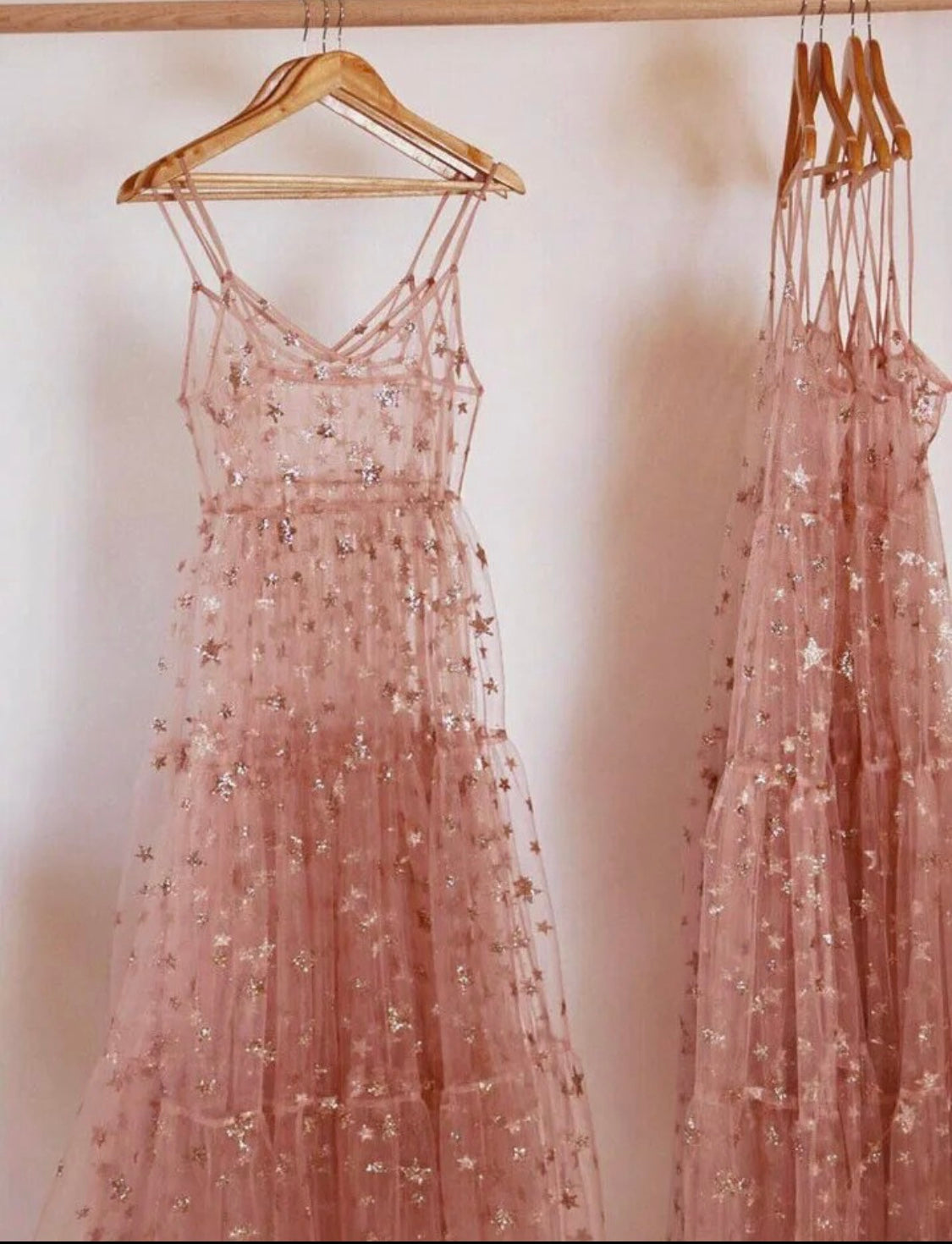 Fairy Shooting Star Mesh Dress Glitter Pink Star / Xs Fairy Shooting Star Mesh Dress Glitter Pink Star / Xs