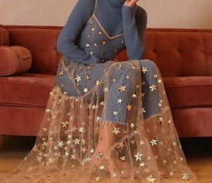 Fairy Shooting STAR Mesh Dress Glitter PINK STAR / S Fairy Shooting STAR Mesh Dress Glitter PINK STAR / S