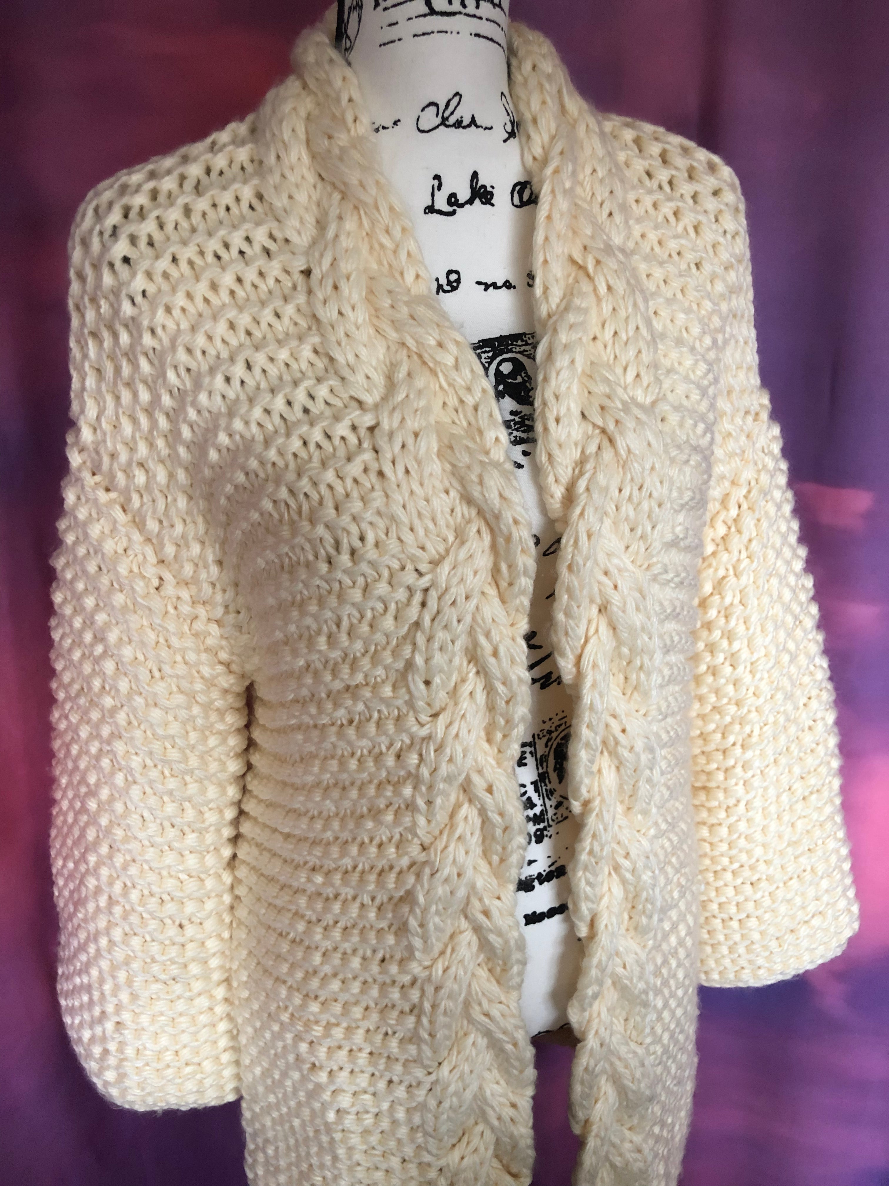 Chunky Love Cardigan Braid Sweater