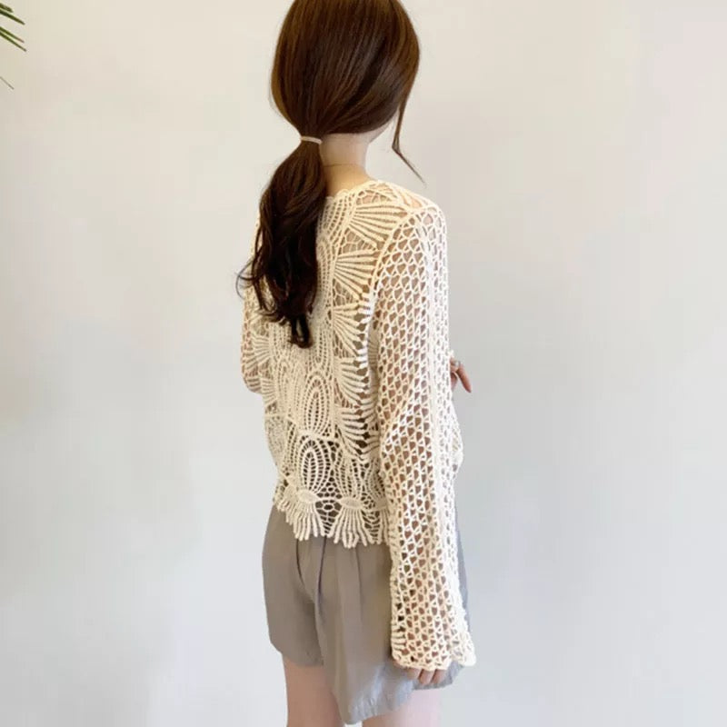 Seashell Crochet lace top