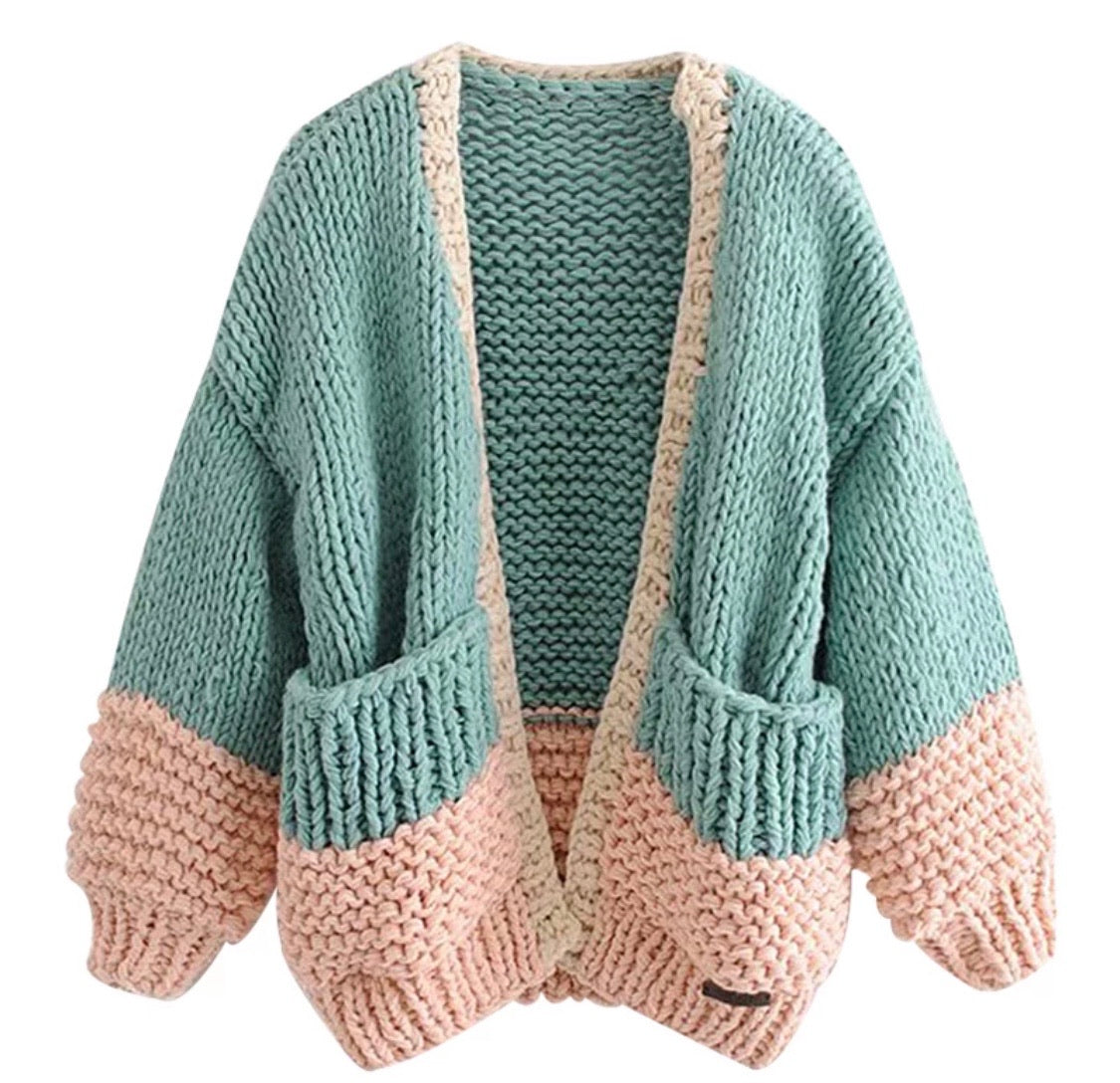 Boho Puff Pocket Cardigan