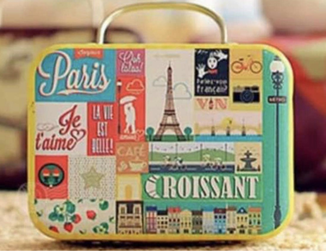 Tin Suitcase Box Mini Coin Wallet Container