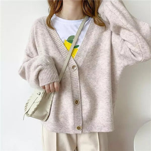 Jersey Knit Cardigan Sweater