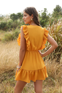 Sunflower Ruffle Dress