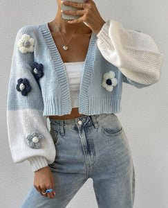 Flower Rain Cardigan Sweater