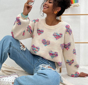 Over The Rainbow Heart Sweater