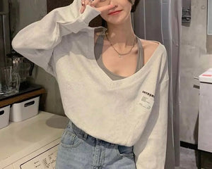 Cool Off Sweatshirt Off Shoulder Duo