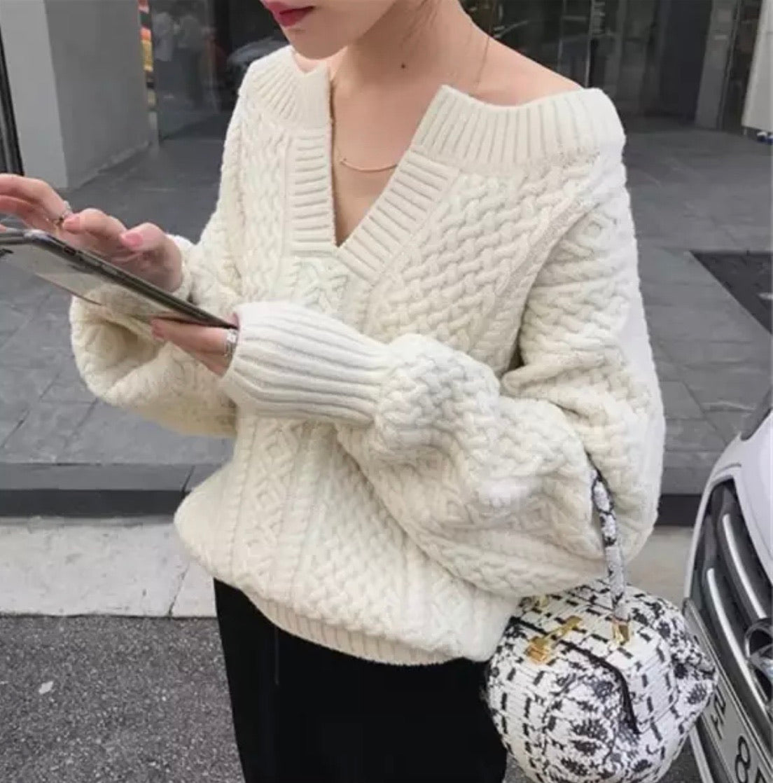 Twist braid Sweater