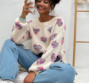 Over The Rainbow Heart Sweater