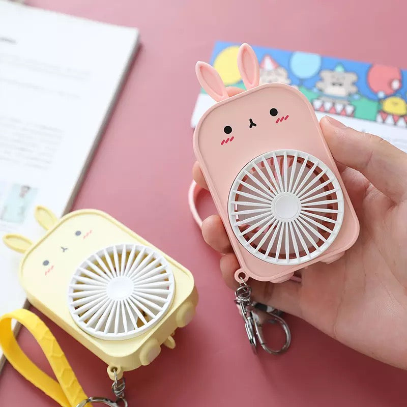 Mini Rabbit Dinosaur Fan Keychain