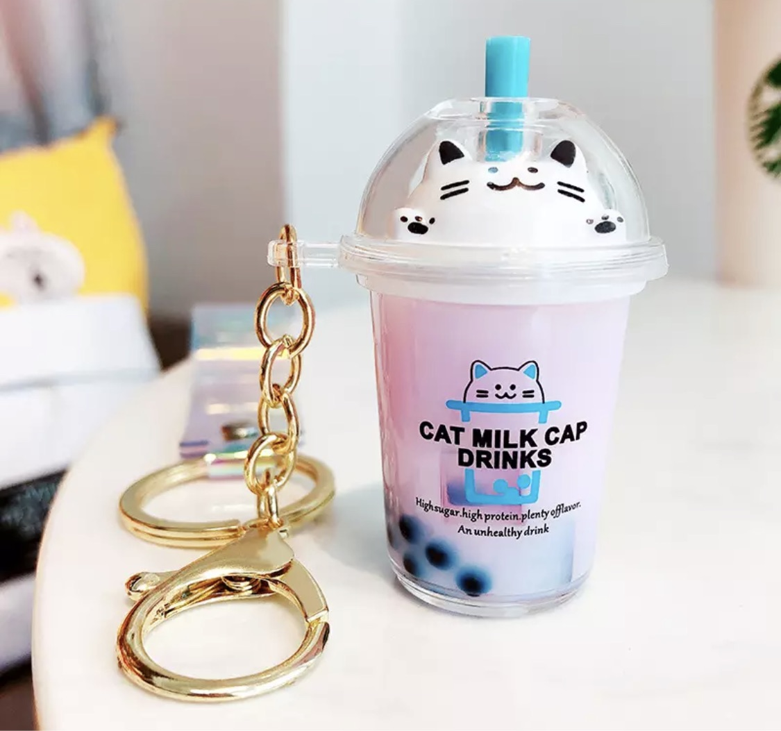 Bubble Tea keychain Boba Kawaii