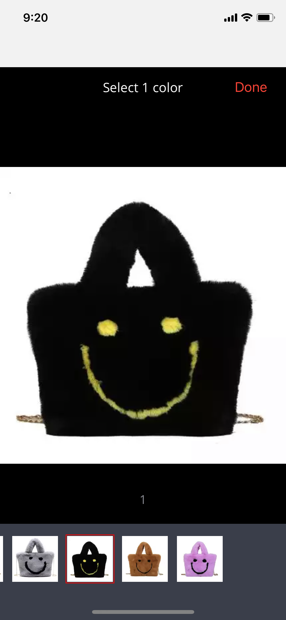 Happy Smile Fur Crossbody Bag