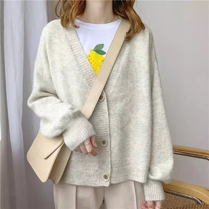 Jersey Knit Cardigan Sweater