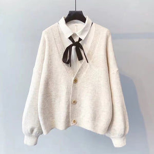 Jersey Knit Cardigan Sweater