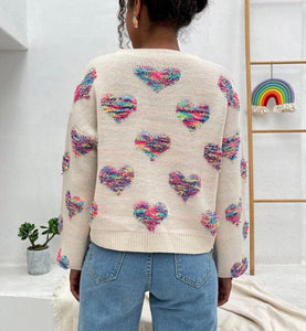 Over The Rainbow Heart Sweater