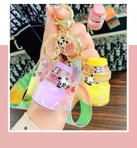 Panda Yogurt Drink Keychain