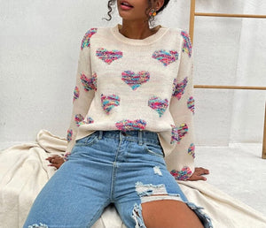 Over The Rainbow Heart Sweater