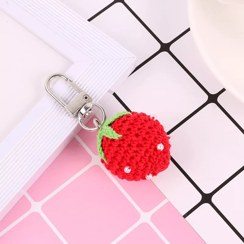 strawberry keychain 