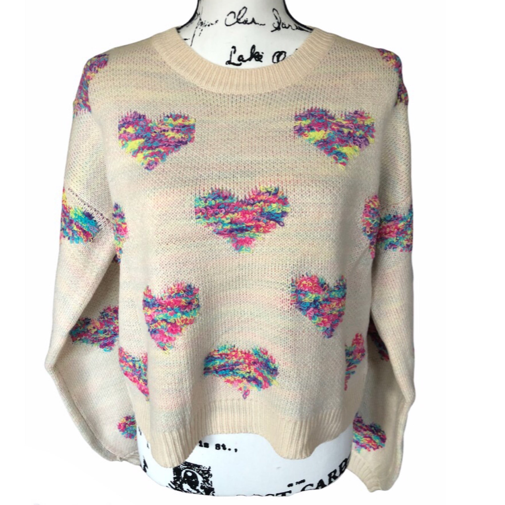 Over The Rainbow Heart Sweater