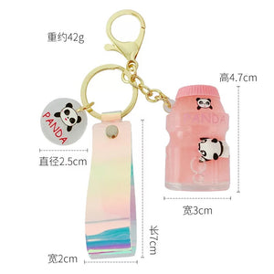 Panda Yogurt Drink Keychain