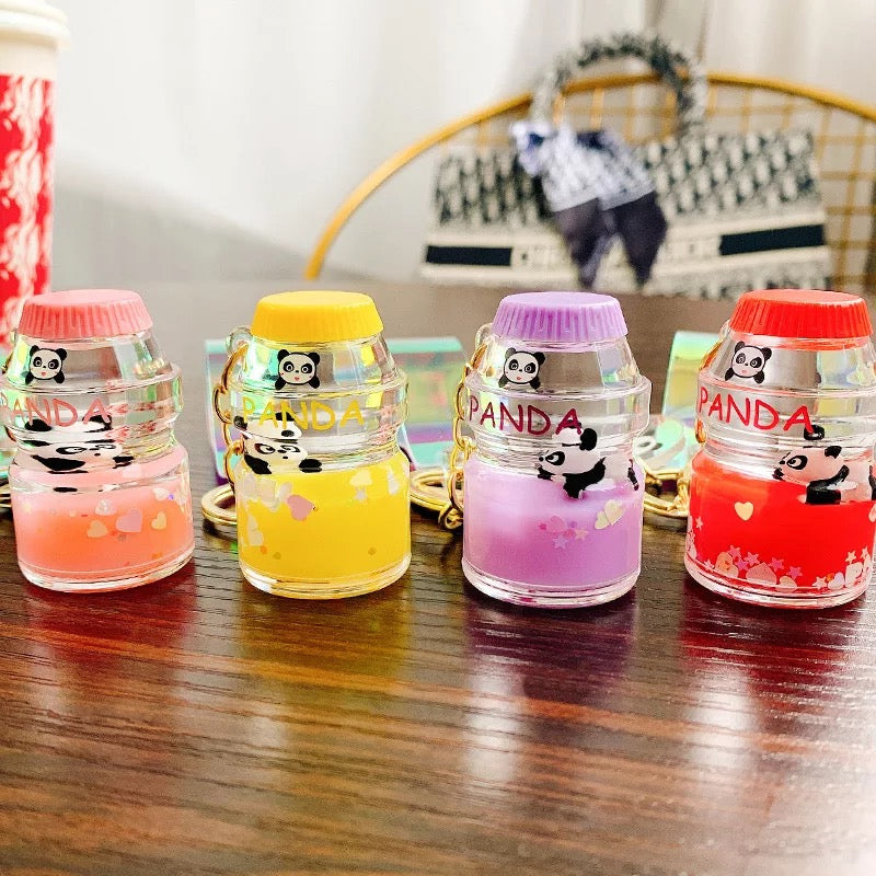 Panda Yogurt Drink Keychain