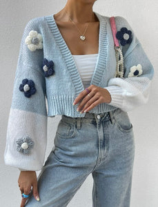 Flower Rain Cardigan Sweater