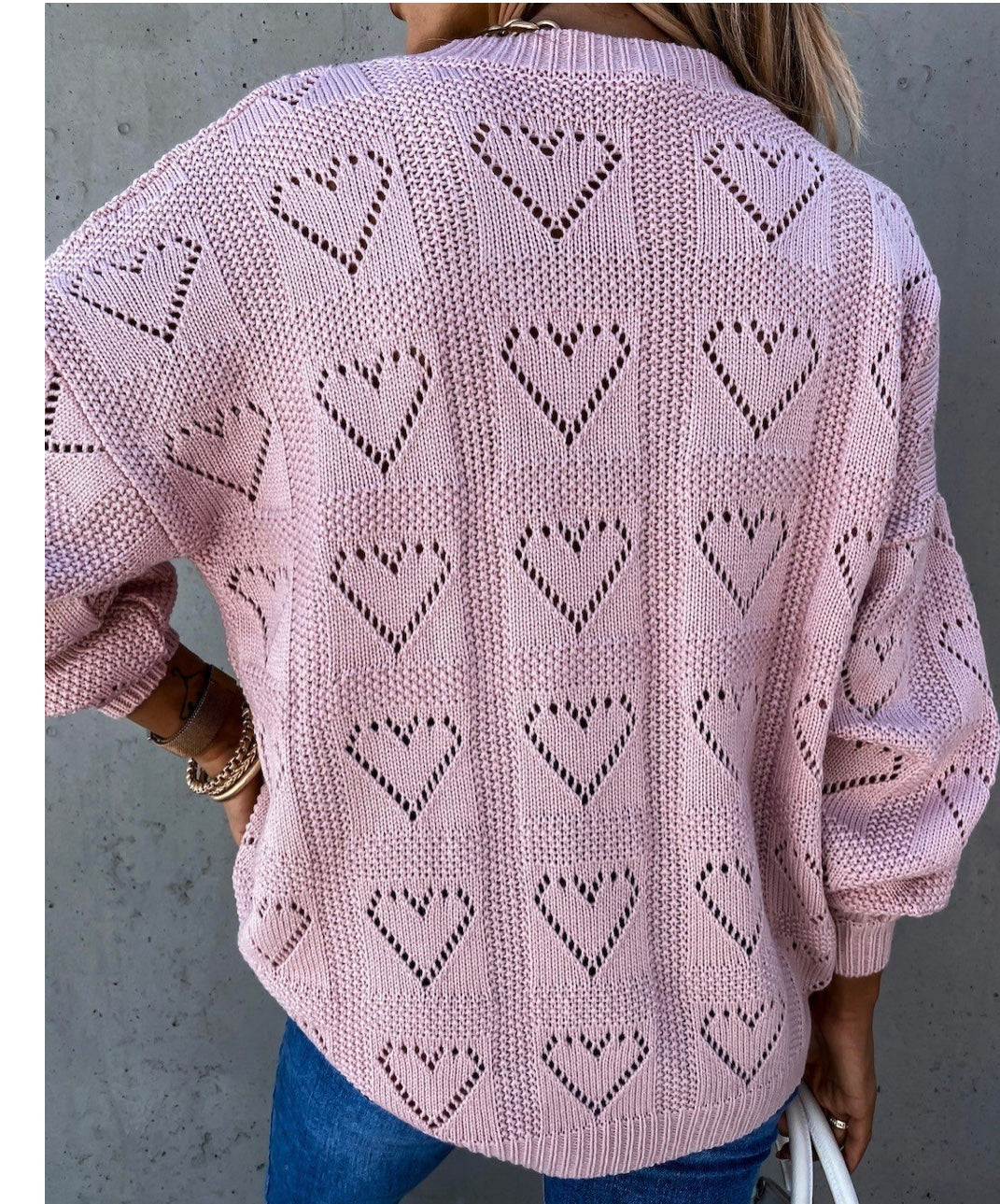 Hole in my Heart Sweater Lilac Pink