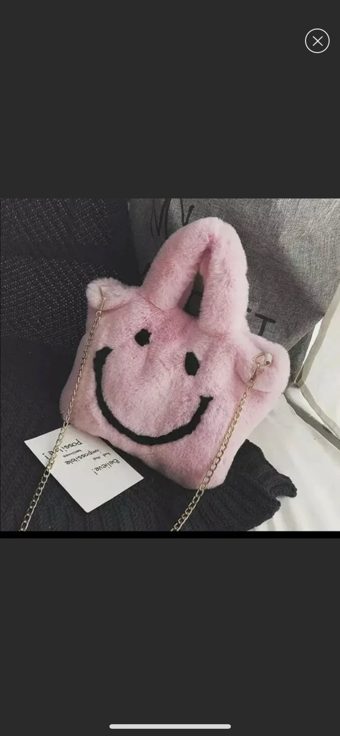 Happy Smile Fur Crossbody Bag