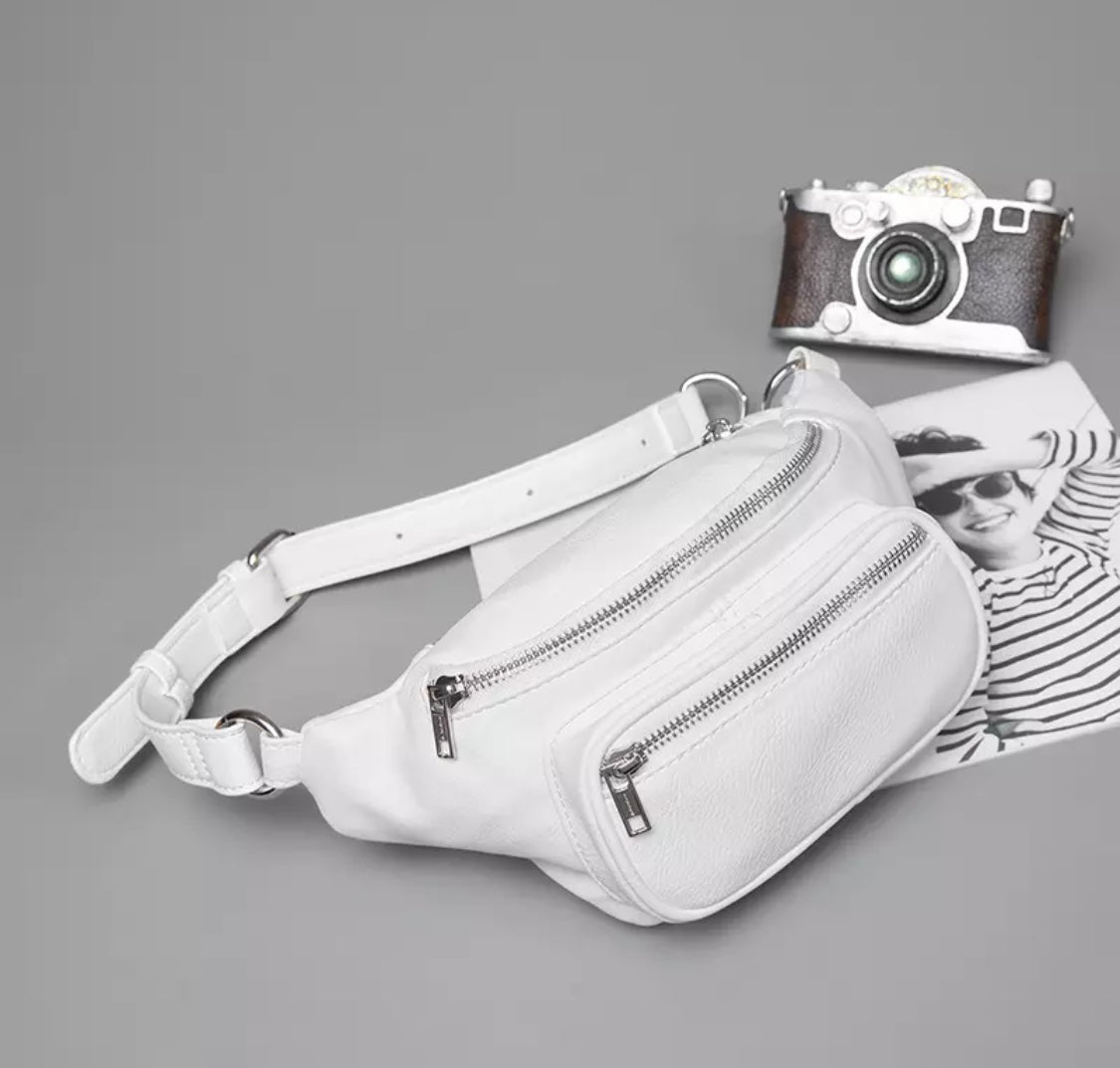 Fanny Pack Crossbody Waist Bag White