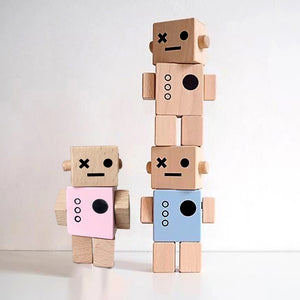 Robot Wooden Toy Decor