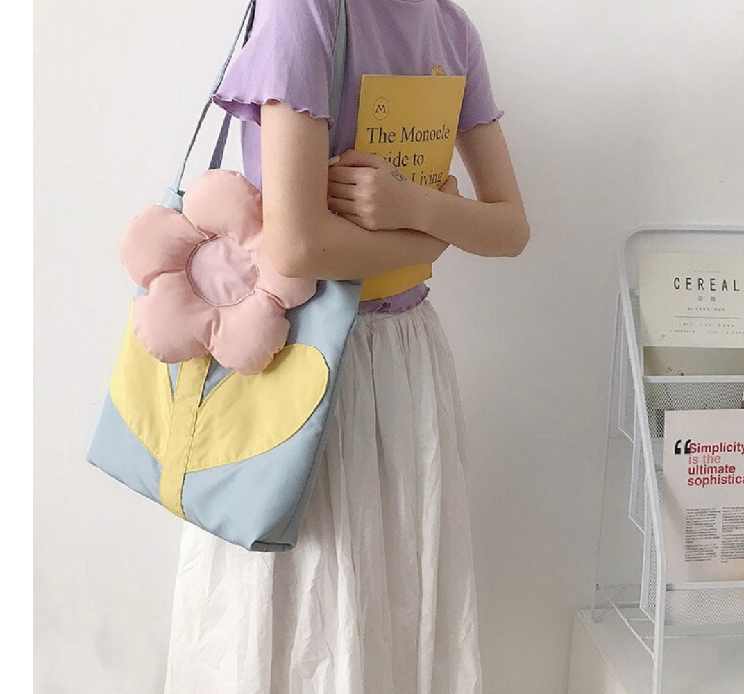 Flower Puff Crossbody Shoulder Bag