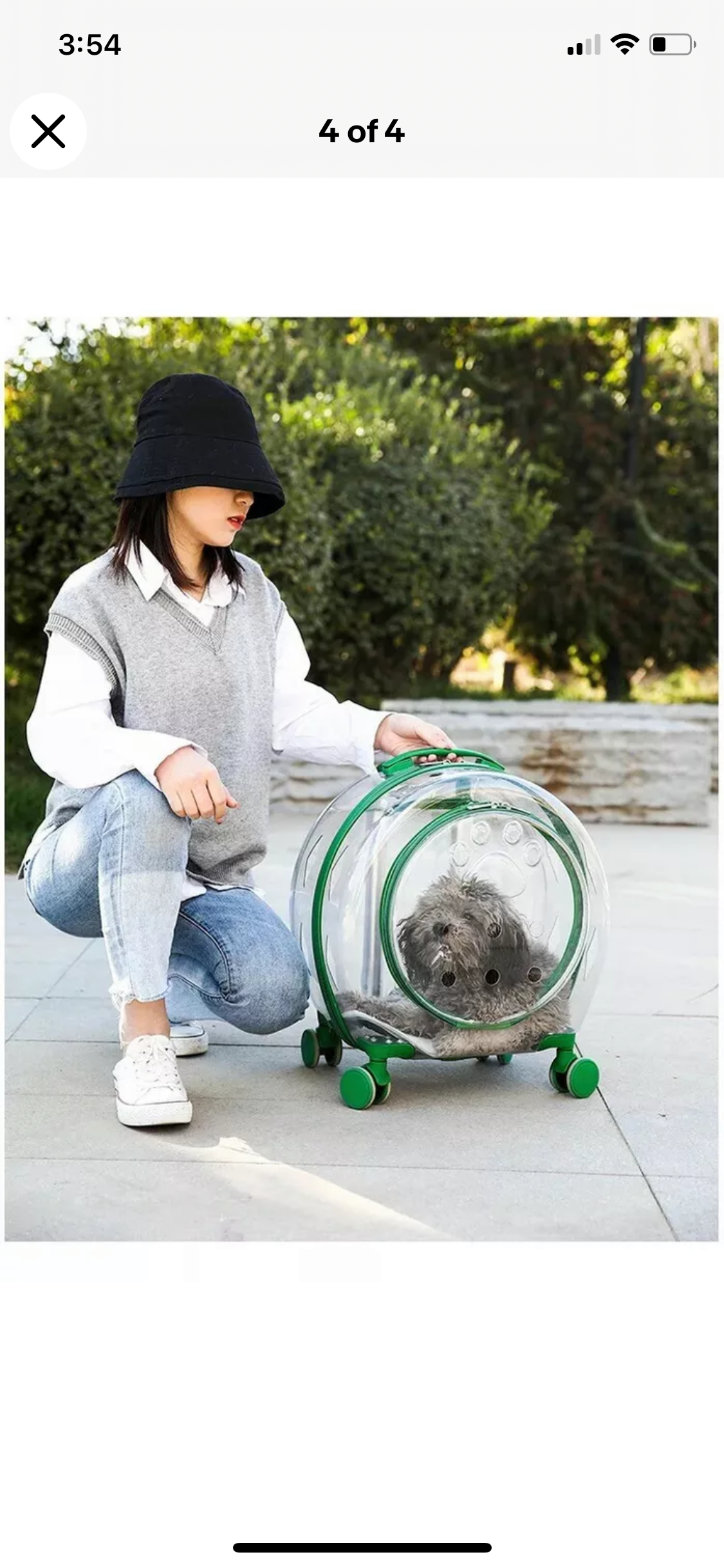 Pet Dog Cat Luggage Carrier Trolley Stroller