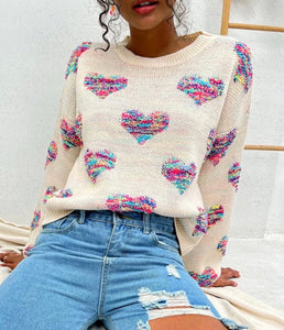 Over The Rainbow Heart Sweater