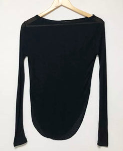 Slit Tshirt Long Sleeve Top