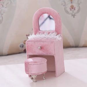 Mini Dresser Velvet Jewelry Box