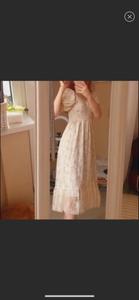 Meadows Ivory Lace Puff Dress