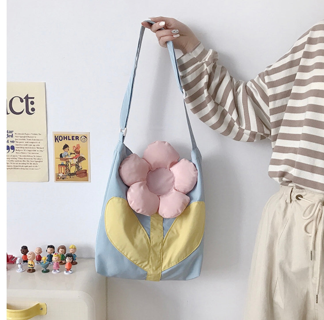 Flower Puff Crossbody Shoulder Bag