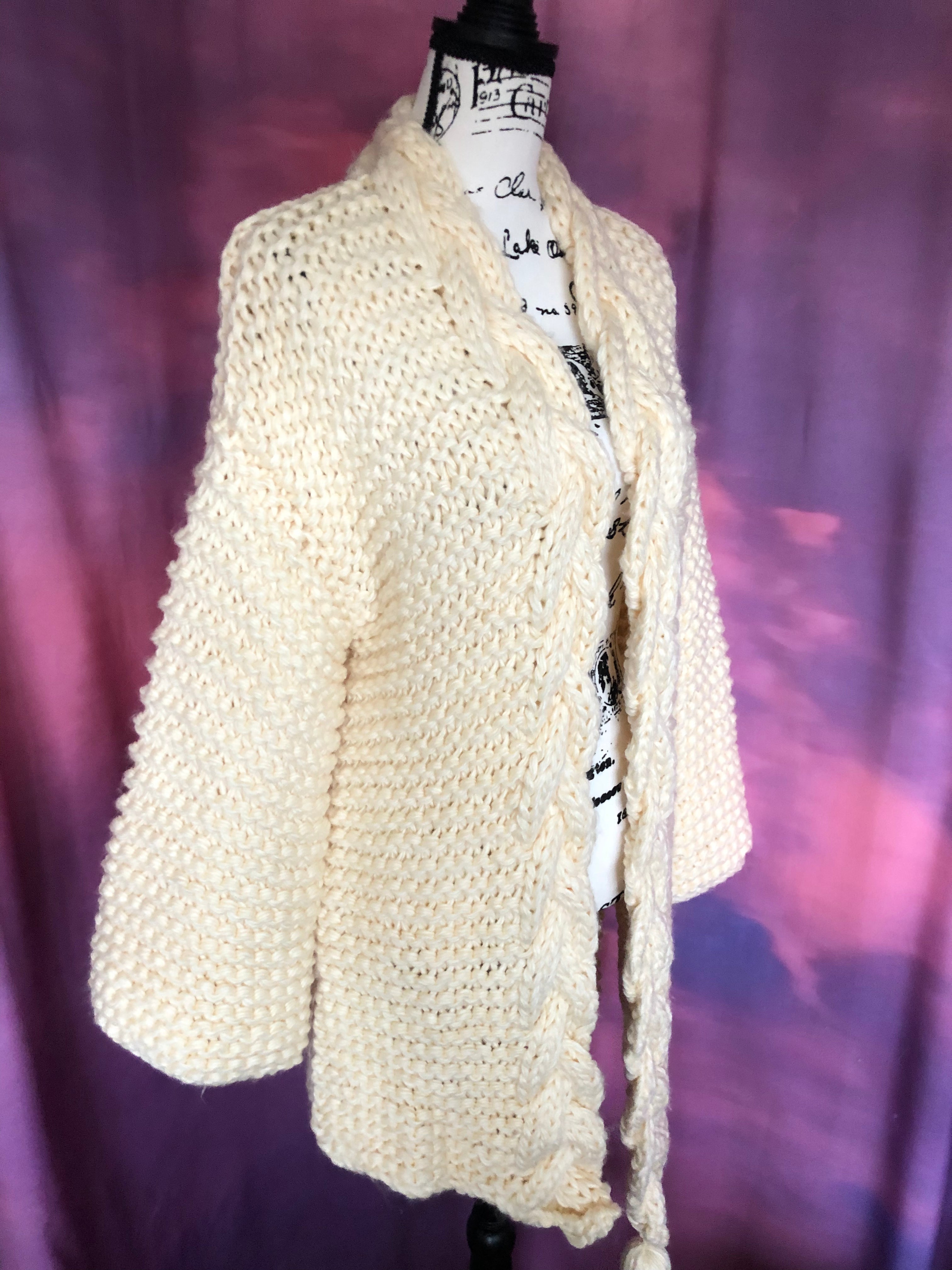 Chunky Love Cardigan Braid Sweater