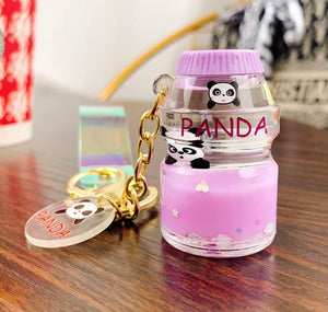 Panda Yogurt Drink Keychain