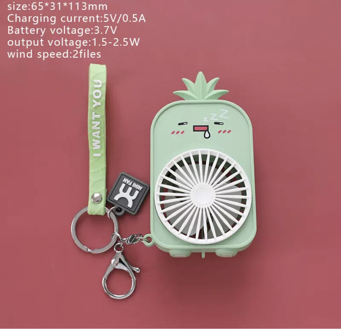 Mini Rabbit Dinosaur Fan Keychain