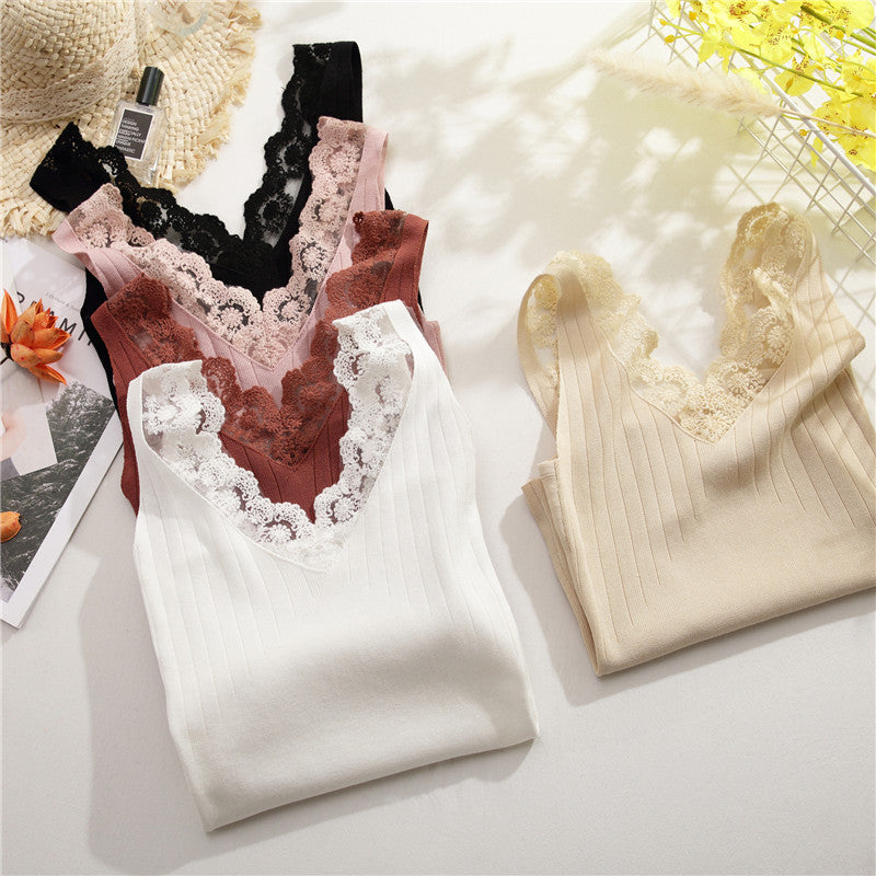 Lace knit Tank