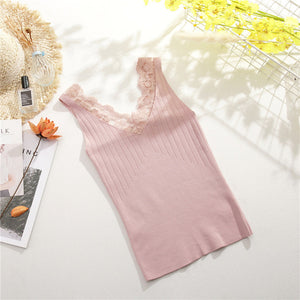 Lace knit Tank